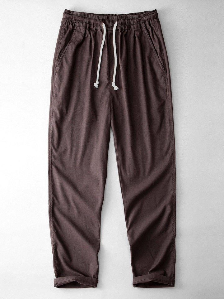 Geometric Jacquard Cuban Shirt & Straight Linen Trousers