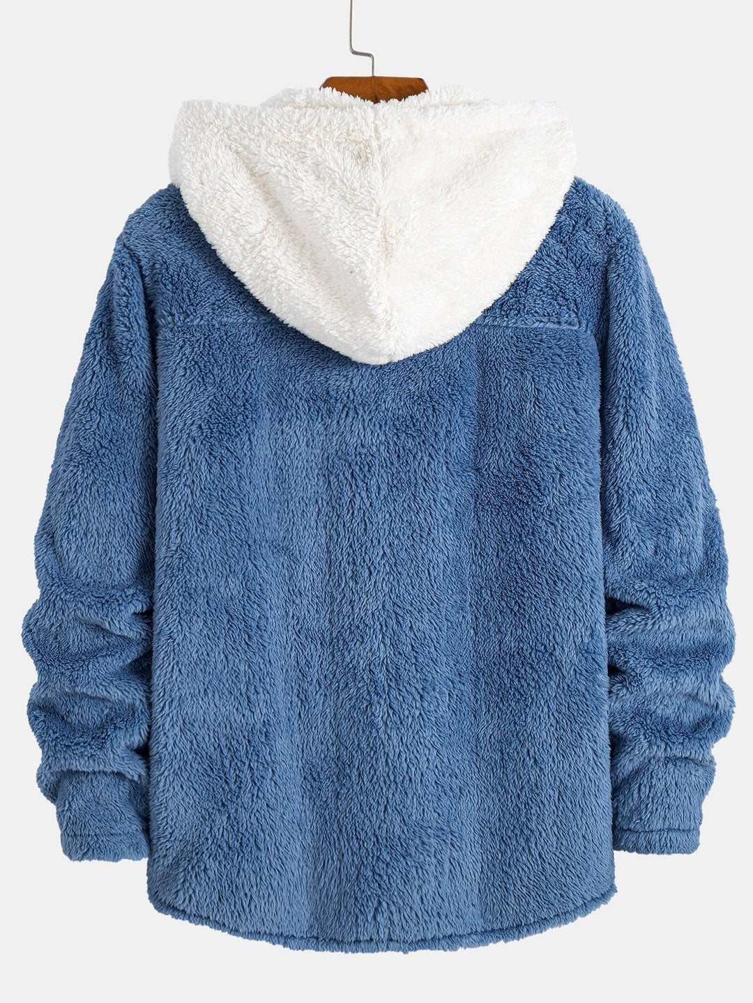 Hooded Shirt in Contrasting Plush