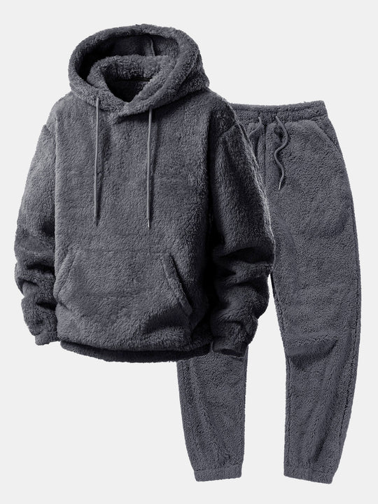 Basic Teddy Hoodie & Teddy Jogger Trousers