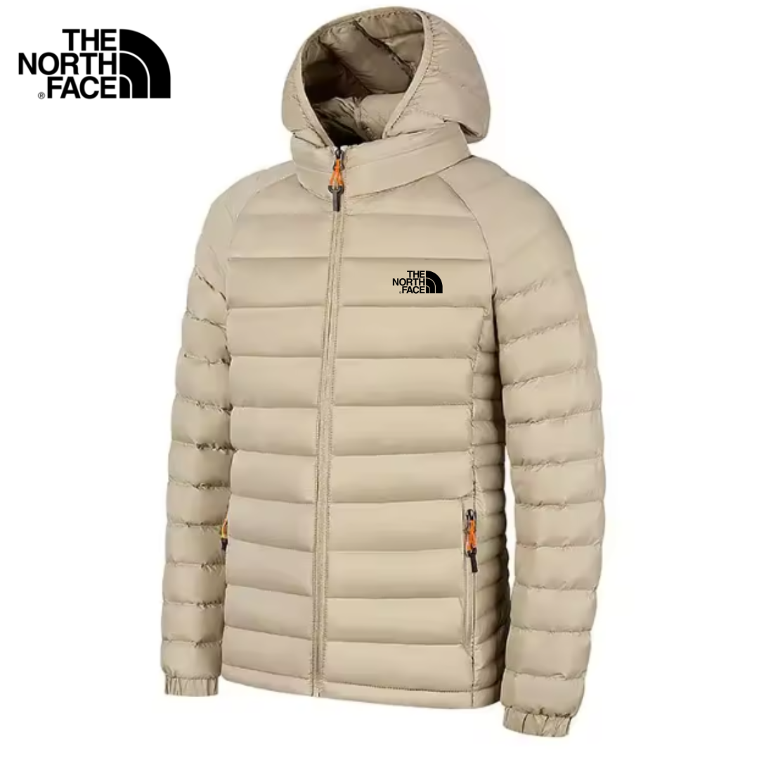 Men's Stretch Down Puffer Jacket with Hood – Slim Fit