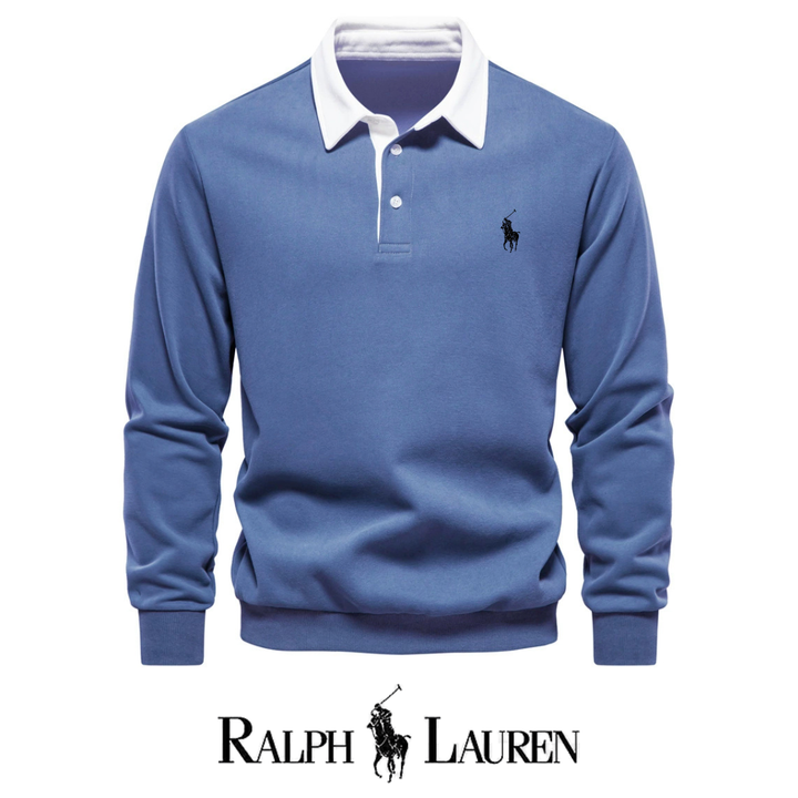 RL – Men's Long Sleeve Polo Collar Sweater for Autumn