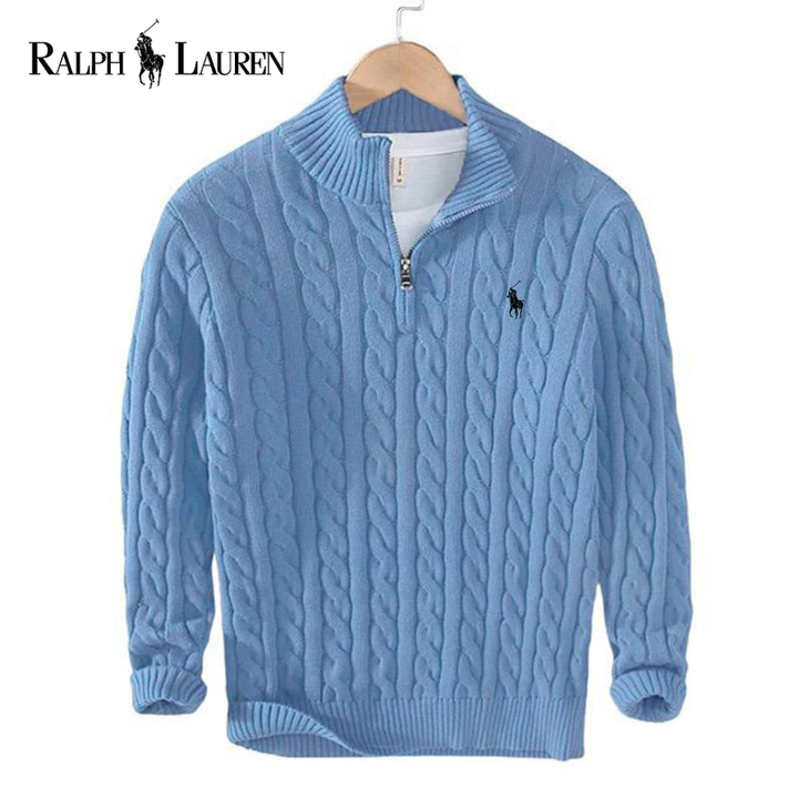 Men's Premium Cable Knit Sweater – Modern Fit, Soft and Versatile