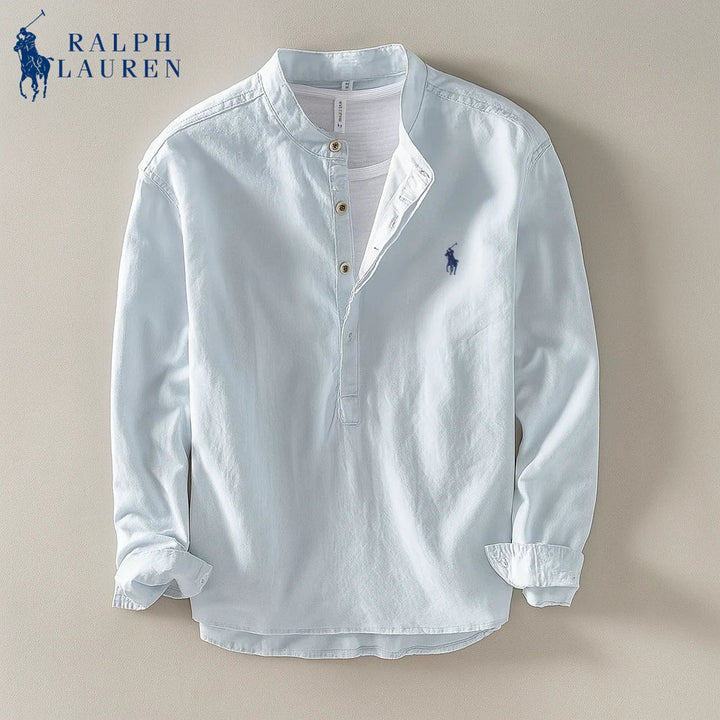 Mandarin Linen Shirt