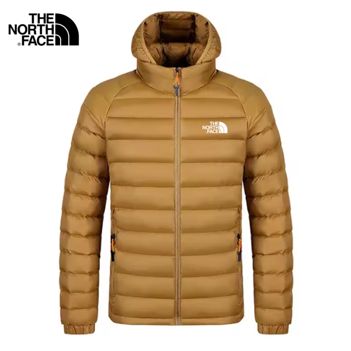Men's Stretch Down Puffer Jacket with Hood – Slim Fit