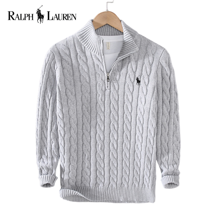 Men's Premium Cable Knit Sweater – Modern Fit, Soft and Versatile