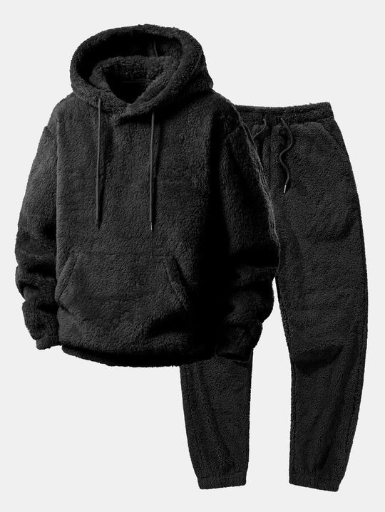 Basic Teddy Hoodie & Teddy Jogger Trousers
