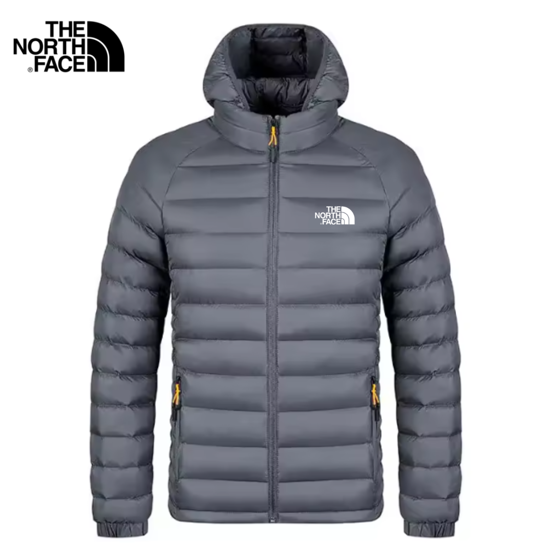 Men's Stretch Down Puffer Jacket with Hood – Slim Fit