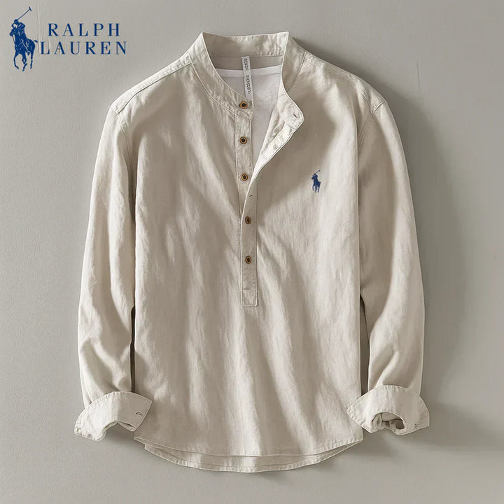 Mandarin Linen Shirt