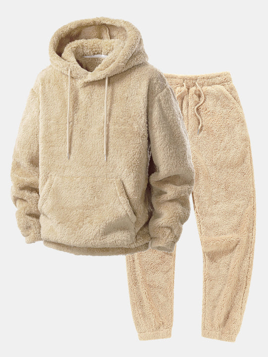 Basic Teddy Hoodie & Teddy Jogger Trousers