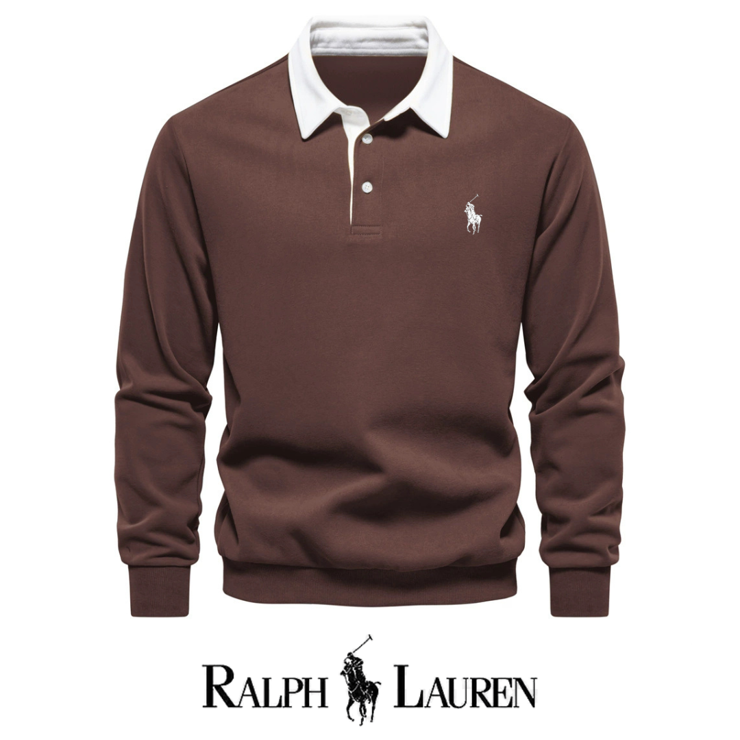 RL – Men's Long Sleeve Polo Collar Sweater for Autumn