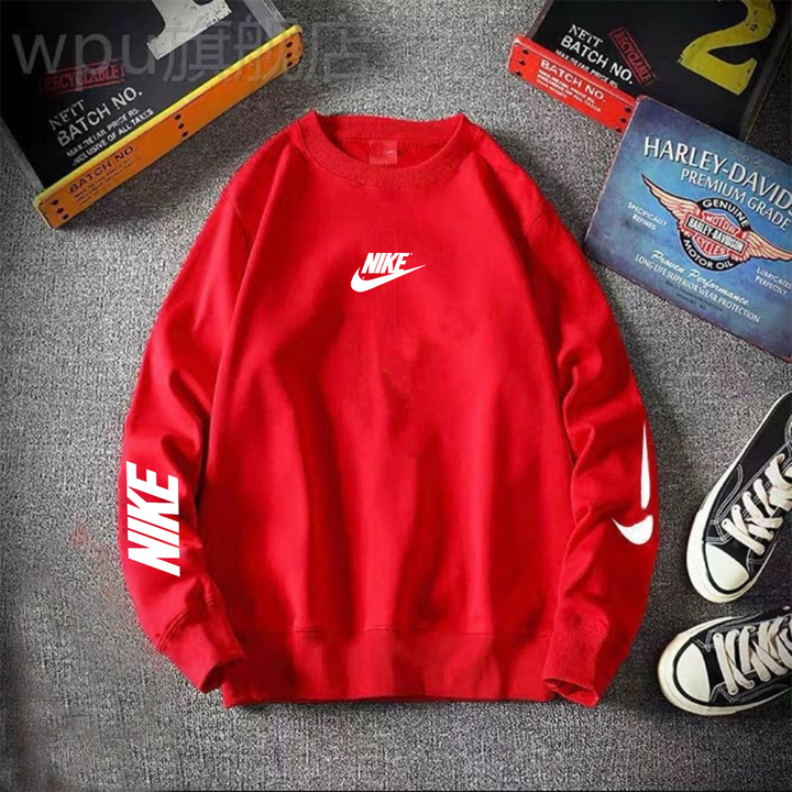 NK™ Premium Minimalist Sports Sweatshirt with Round Neck