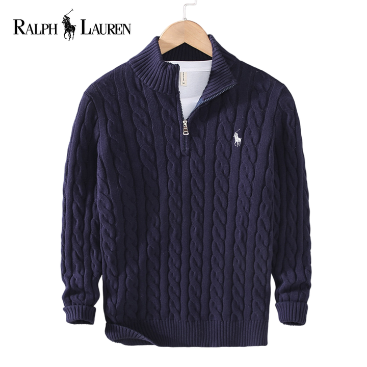 Men's Premium Cable Knit Sweater – Modern Fit, Soft and Versatile