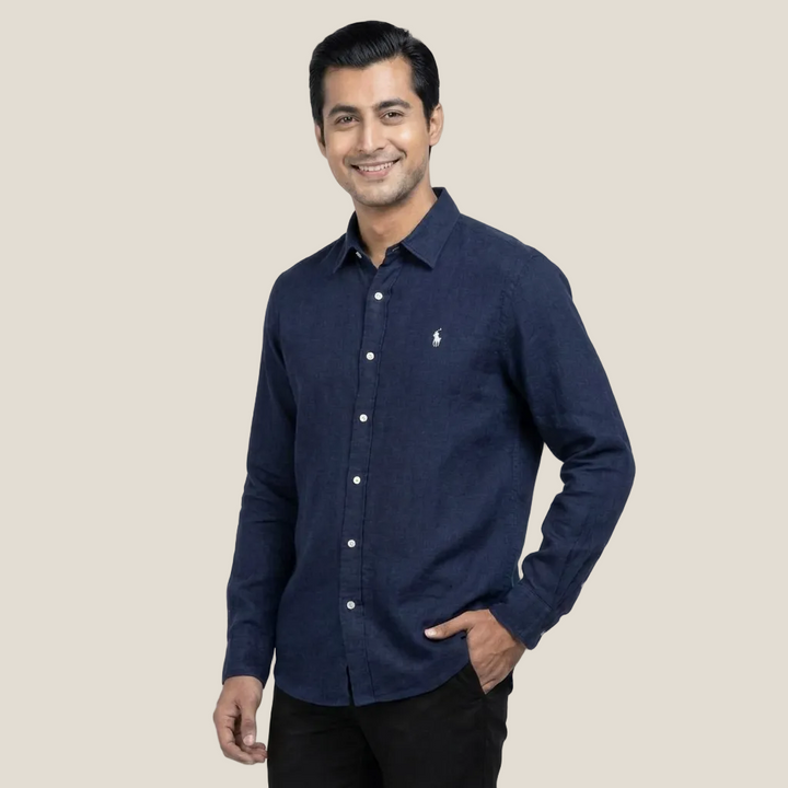 Ralph Lauren Linen and Cotton Blend Remi Shirt, Navy