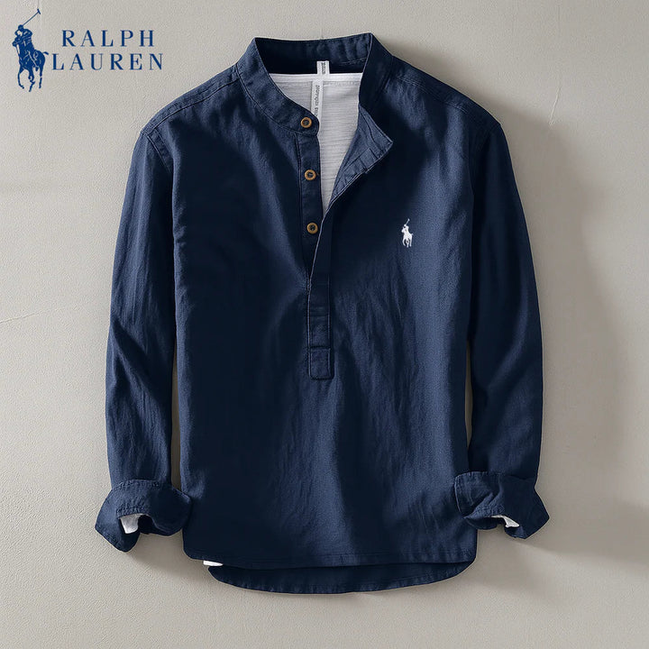 Mandarin Linen Shirt