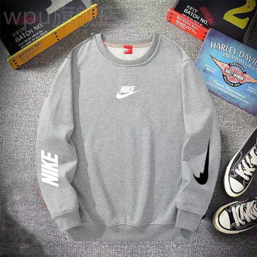 NK™ Premium Minimalist Sports Sweatshirt with Round Neck