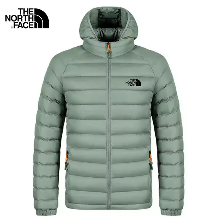 Men's Stretch Down Puffer Jacket with Hood – Slim Fit