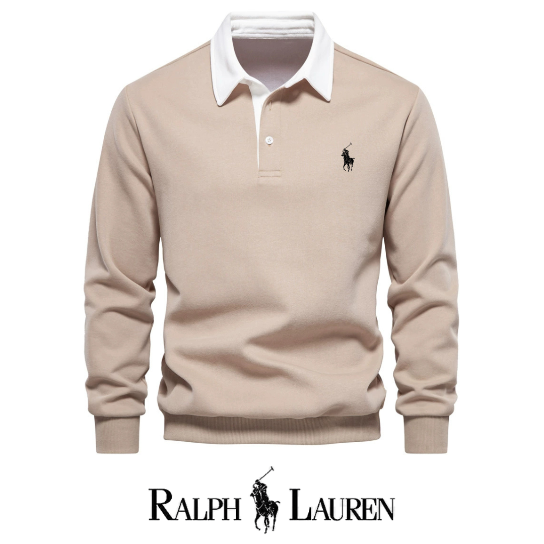 RL – Men's Long Sleeve Polo Collar Sweater for Autumn