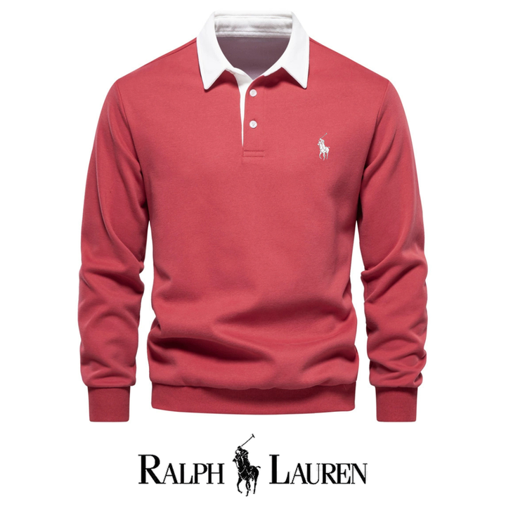 RL – Men's Long Sleeve Polo Collar Sweater for Autumn