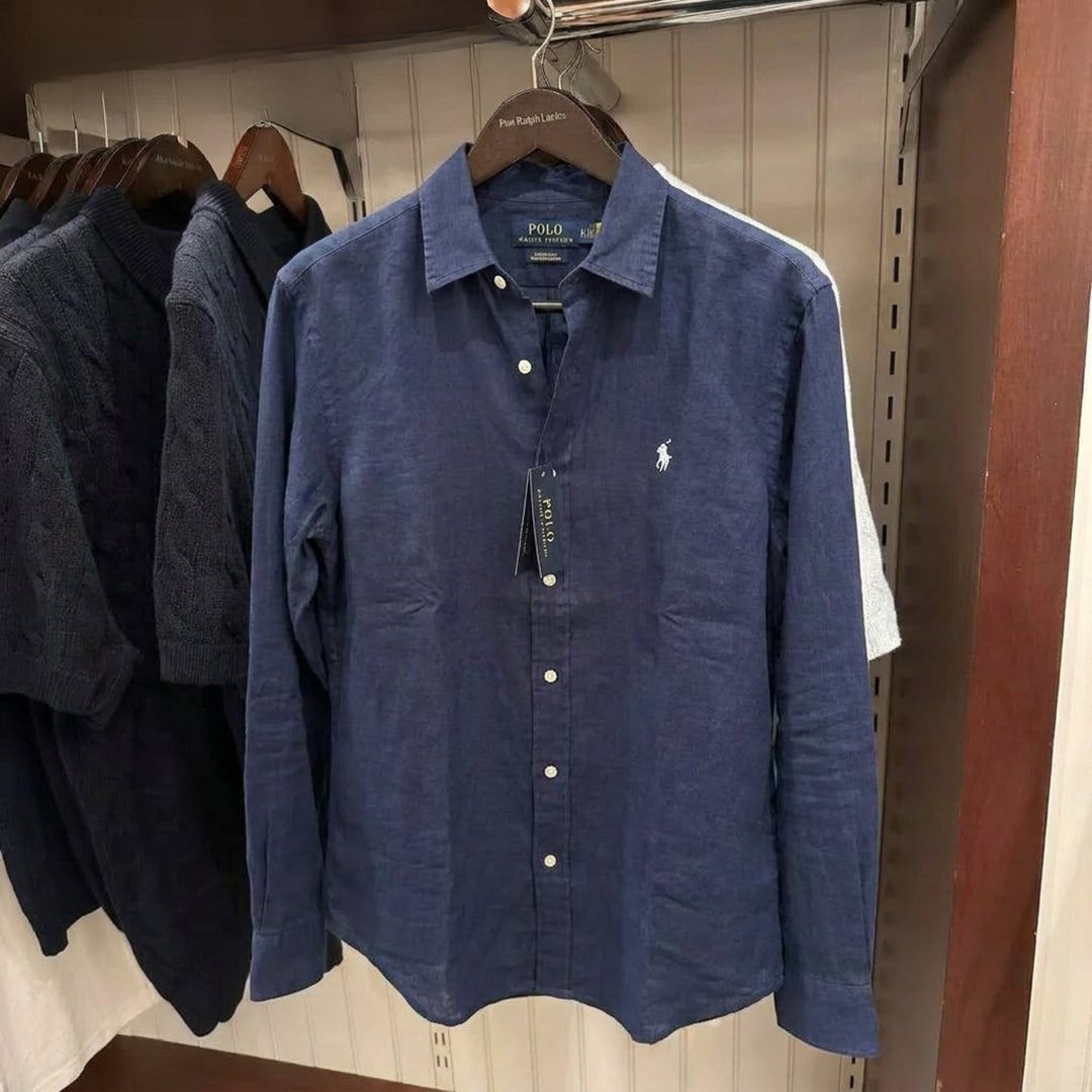 Ralph Lauren Linen and Cotton Blend Remi Shirt, Navy