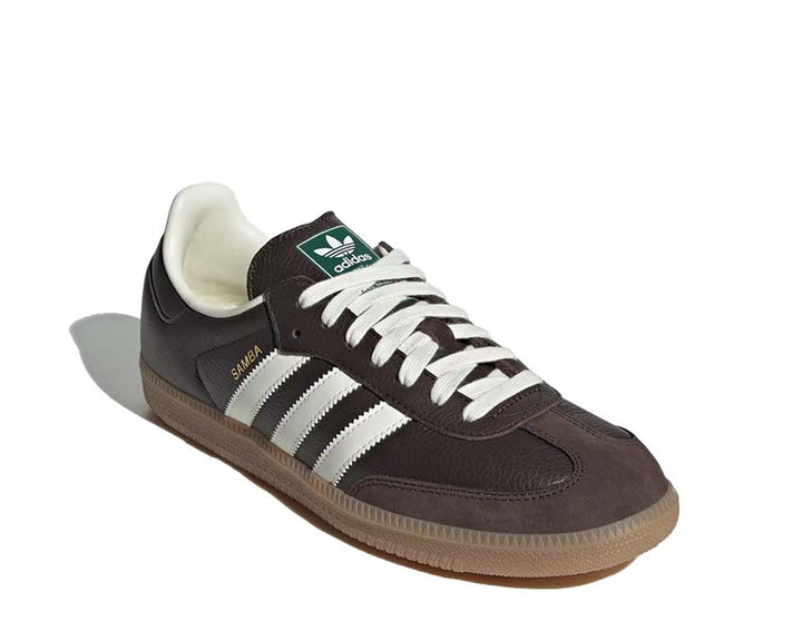 Dark brown leather trainers with rubber sole