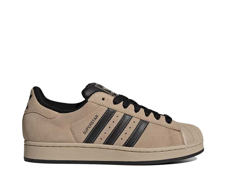 Khaki Leather Sneakers with Iconic Shell Design