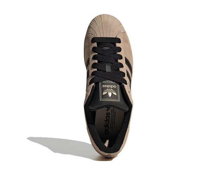 Khaki Leather Sneakers with Iconic Shell Design