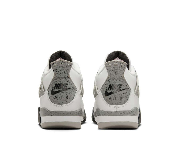 Retro sports shoes for boys, white model with cement-coloured details