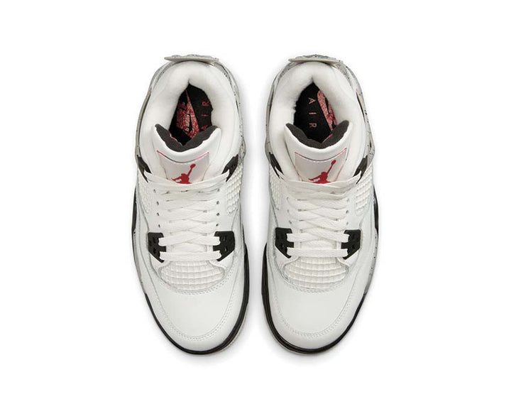 Retro sports shoes for boys, white model with cement-coloured details