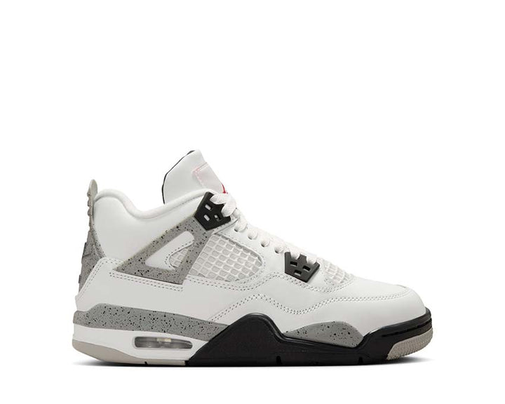 Retro sports shoes for boys, white model with cement-coloured details