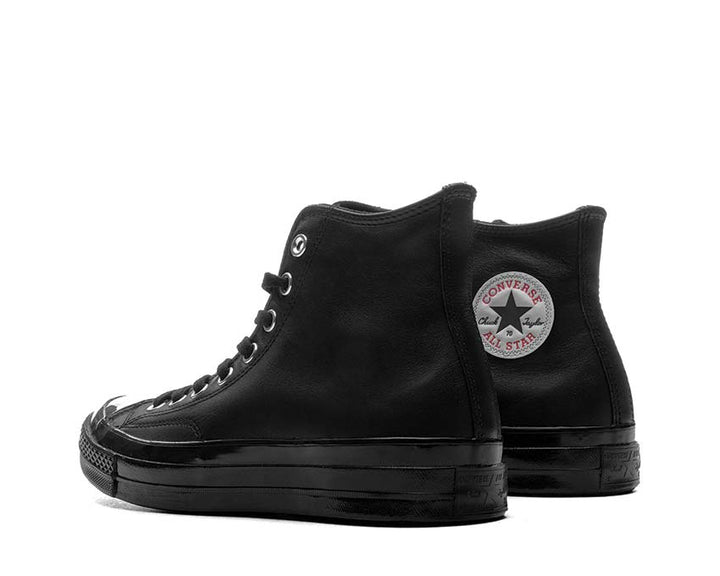 Black High Canvas Boots with Rubber Sole