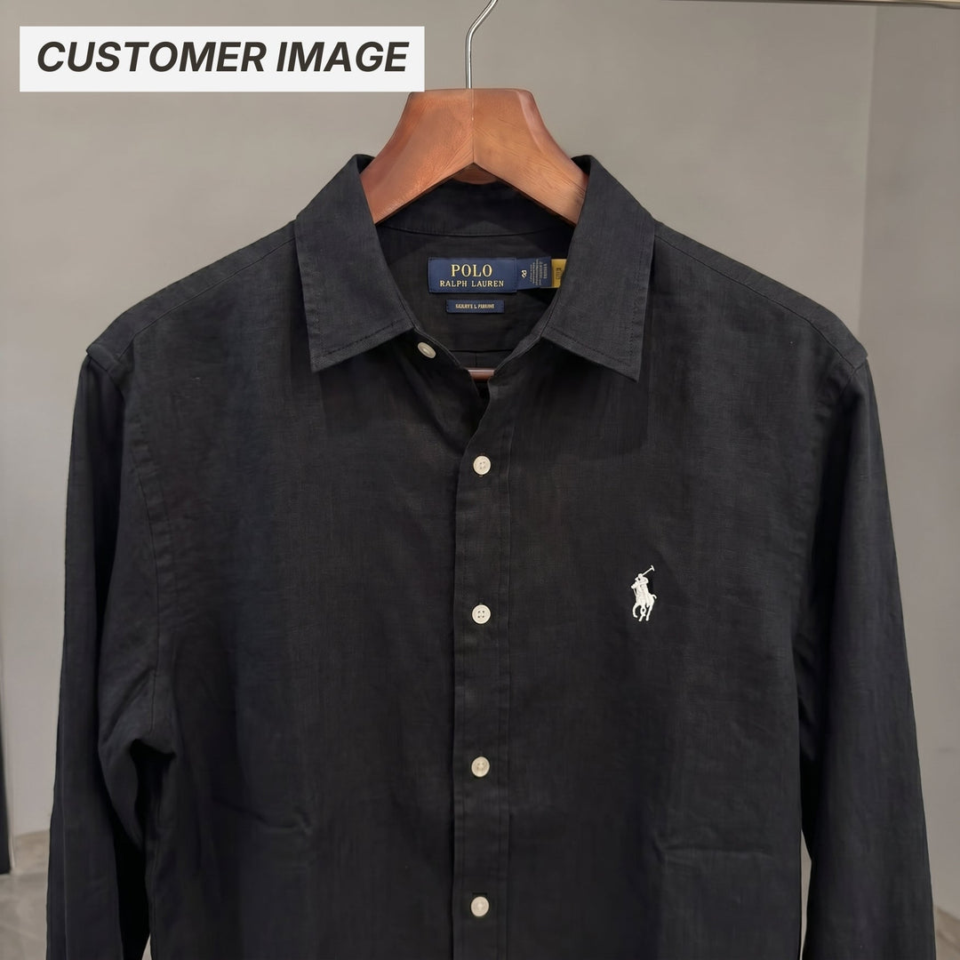 Ralph Lauren Linen and Cotton Blend Remi Shirt, Black