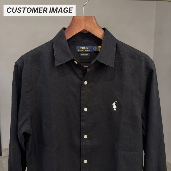 Ralph Lauren Linen and Cotton Blend Remi Shirt, Black