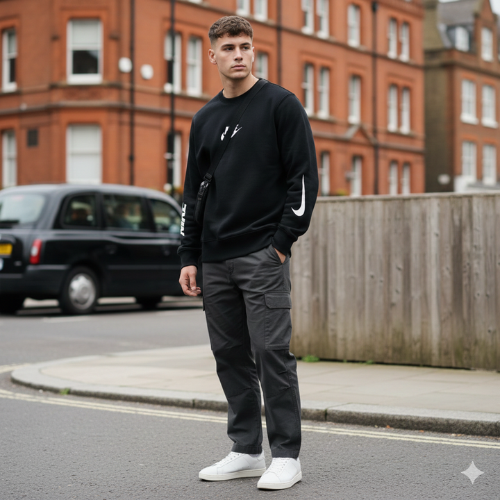 NK™ Premium Minimalist Sports Sweatshirt with Round Neck