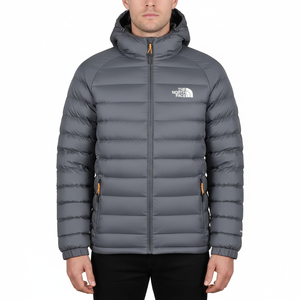 Men's Stretch Down Puffer Jacket with Hood – Slim Fit