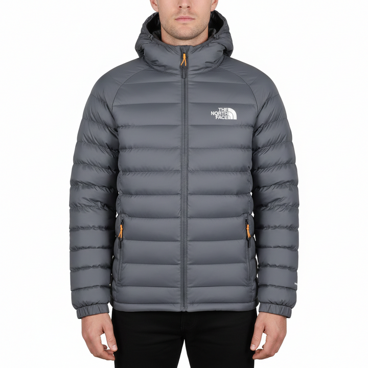 Men's Stretch Down Puffer Jacket with Hood – Slim Fit