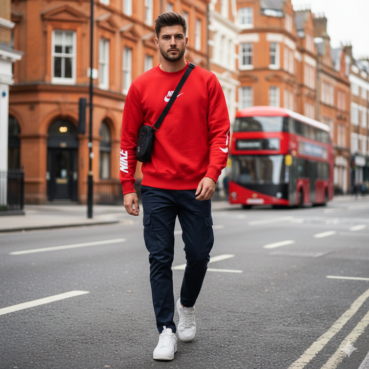 NK™ Premium Minimalist Sports Sweatshirt with Round Neck