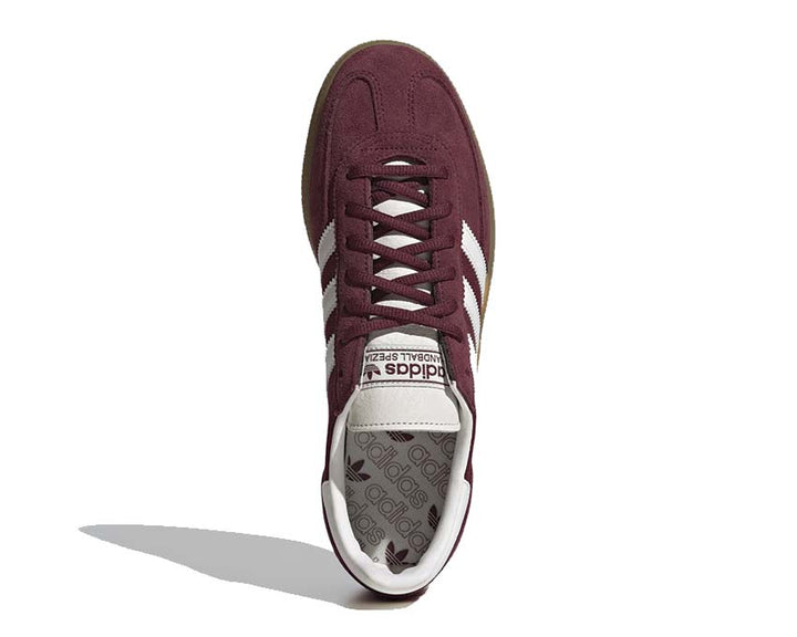 Red handball shoes.