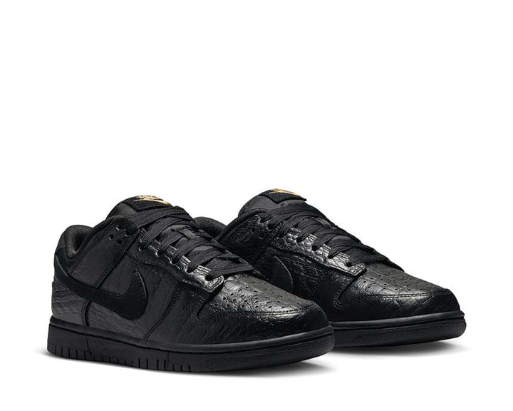 Low leather sneakers with black crocodile pattern for spring/summer season
