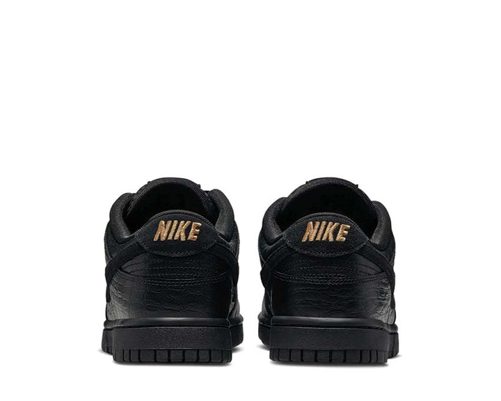 Low leather sneakers with black crocodile pattern for spring/summer season