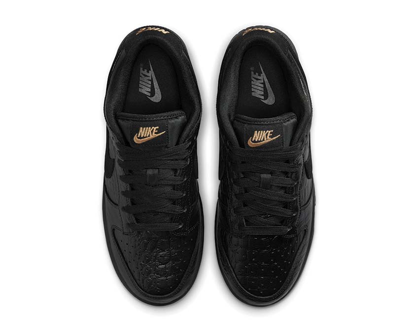 Low leather sneakers with black crocodile pattern for spring/summer season