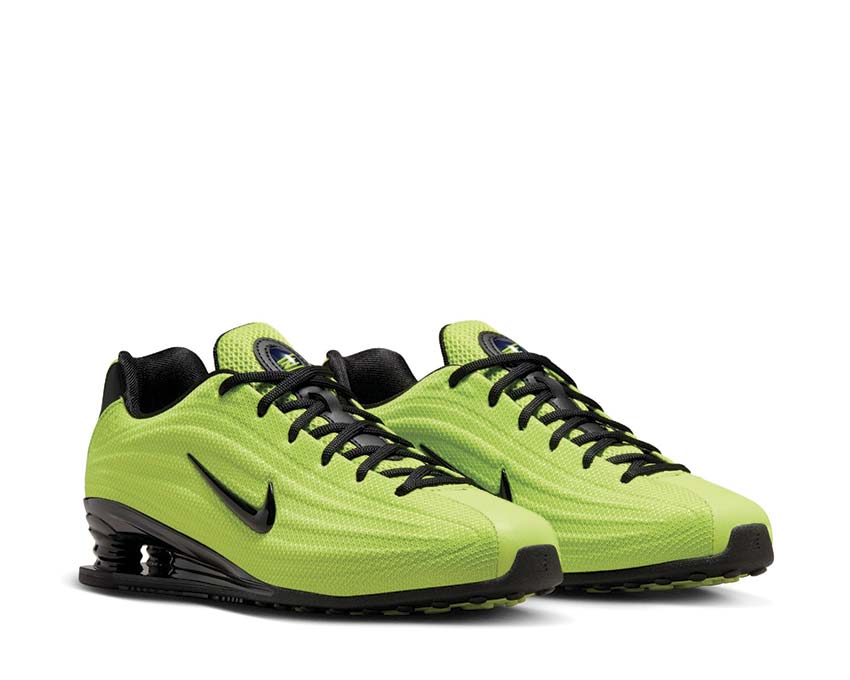 Sports shoes with spring cushioning, cybernetic colour.