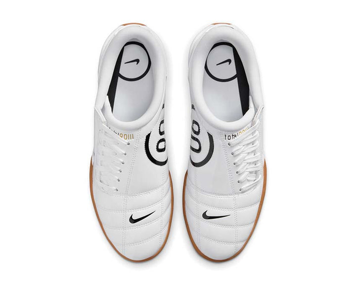 White football boots with a sporty design