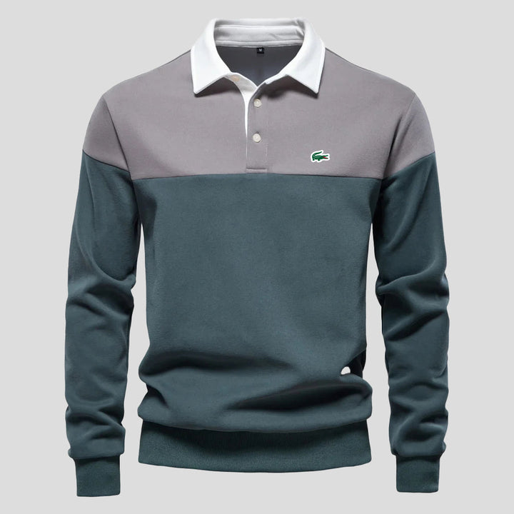 Premium Colour-Block Cotton Polo