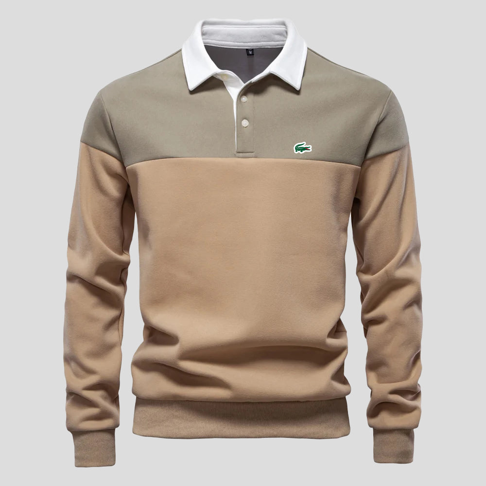 Premium Colour-Block Cotton Polo