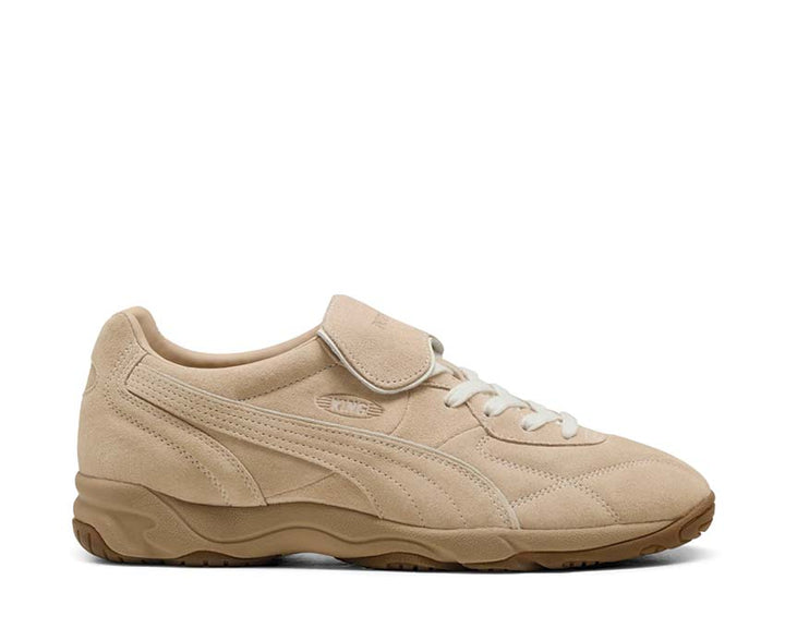 Beige Indoor Football Shoes Made of Leather
