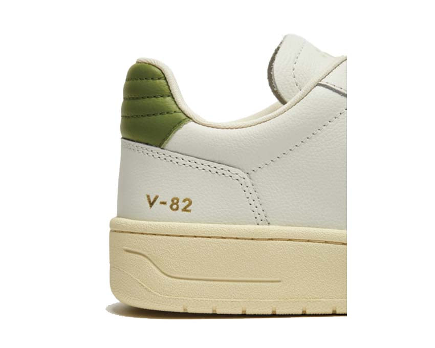 White Textured Leather Trainers