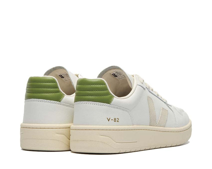 White Textured Leather Trainers
