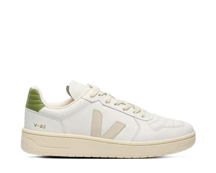 White Textured Leather Trainers