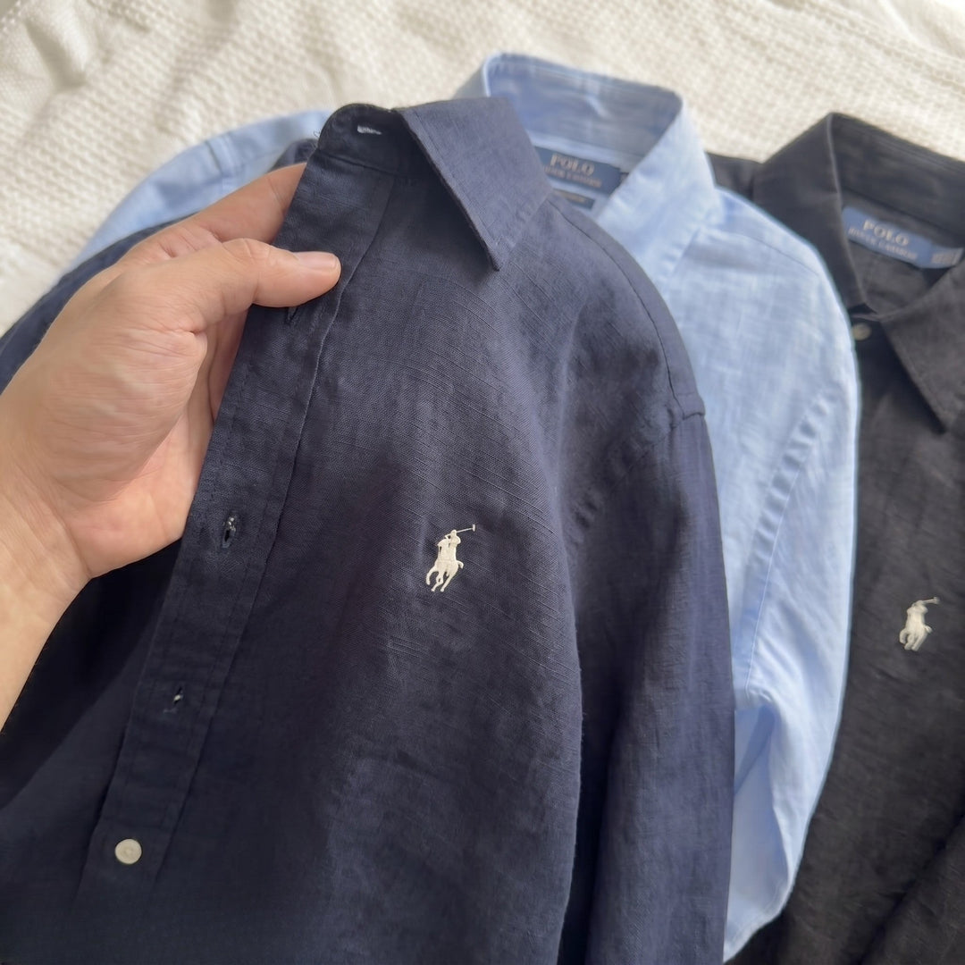 Ralph Lauren Linen and Cotton Blend Remi Shirt, Navy
