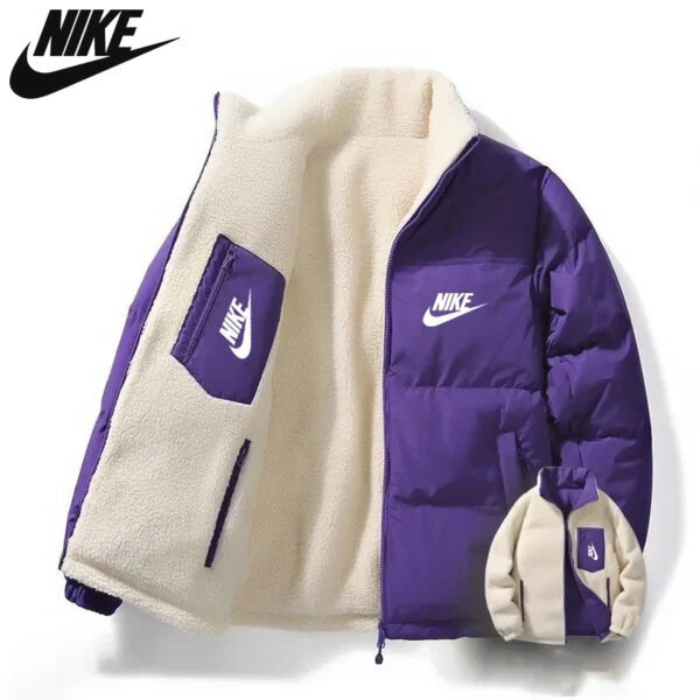 Reversible Puffer Jacket with Sherpa Lining – Winter Comfort